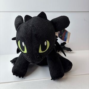 Build A Bear Toothless How To Train Your Dragon Black Plush Toy 14" Wings Tags
